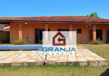 Casa com 4 dormitórios à venda por r$ 450.000 - juréia - iguape/sp