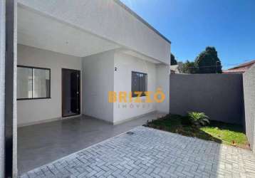 Casa nova, com 3 dormitórios à venda, 85 m² por r$ 470.000 - estação - araucária/pr