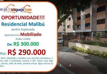 Apartamento com 1 dormitório à venda, 50 m² por r$ 290.000,00 - jardim esplanada - são josé dos campos/sp