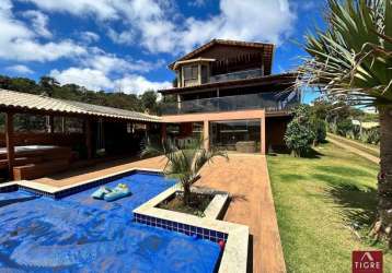 Casa em condomínio fechado com 5 quartos à venda na rua dos fazendeiros, 188, balneário água limpa, nova lima por r$ 1.650.000