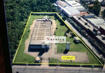 Terreno à venda, 17000 m² por r$ 55.000.000 - utinga - santo andré/sp