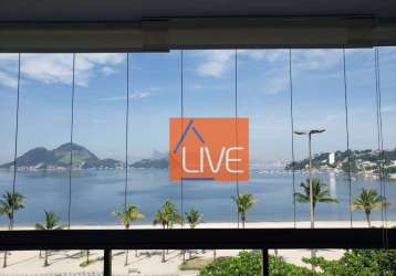 Live vende: lindo loft com 1 quarto, varanda, vaga, vista mar,  50 m² por r$ 720.000 - são francisco - niterói/rj