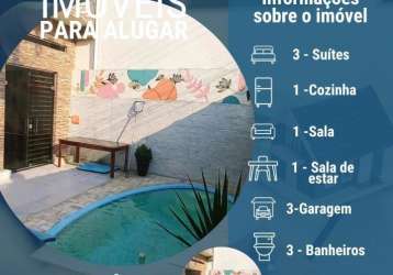 Casa com piscina japiim 3.800  locação!