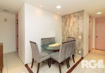 Excelente apartamento semimobiliado localizado próximo ao bourbon centerlar. possui 3 dormitórios, living dois ambientes, sacada com churrasqueira, cozinha planejada e equipada, lavanderia individual,