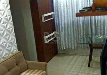 Lindo apartamento semimobiliado 3 quartos , sendo 1 suíte, sala estar, jantar, cozinha americana com área de serviço, banheiro social,, uma vaga de garagem.&lt;br&gt;condomínio  com portaria 24h, salã