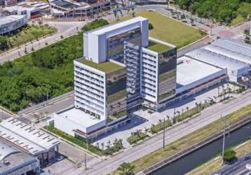 Conjunto composto de 4 salas, 140m², sexto andar, orientacao solar norte/oeste, 4 vagas de estacionamento. emprendimento de torre unica, 15 pavimentos, 7 elevadores,  auditorio, sala de reuniao, espac