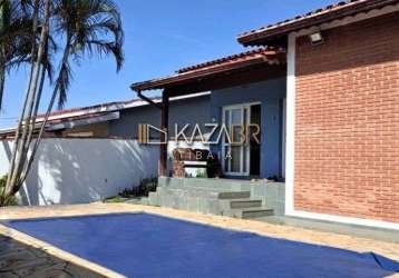 Casa térrea à venda, 4 dormitórios, piscina, 180m² - $899.000 – jd. dos pinheiros – atibaia/sp