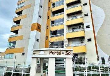 Apartamento com 2 dormitórios para alugar, 87 m² por r$ 4.665,00/mês - barreiros - são josé/sc