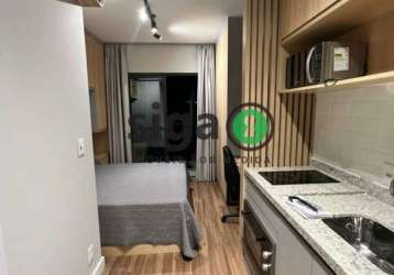 Apartamento (studio) mobiliado com para locação no brooklin  na rua sempre vivas