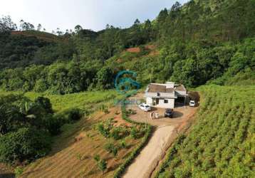 Chácara em meio a natureza com linda vista panorâmica e terreno de 4.800m² à venda em são joão batista/sc