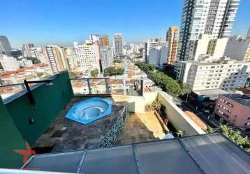 Cobertura duplex para venda, 111 m² com 2 suítes em pinheiros - são paulo/sp~.