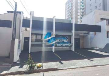 Casa comercial para alugar com 10 salas, 280 m² no centro de londrina/pr