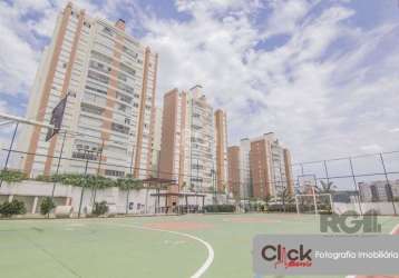 Excelente apartamento, finamente decorado e mobiliado, excelente iluminação, possuindo 03 dormitórios e 03 suites, sendo 01 master, localizado no bairro central parque na cidade de porto alegre, lavab