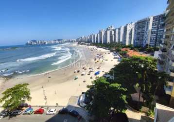 Apartamento frente ao mar nas pitangueiras, guarujá - sp