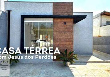 Casa térrea para venda em bom jesus dos perdões, residencial santa helena, 2 dormitórios, 1 banheiro, 2 vagas