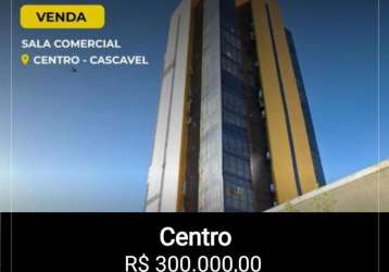 Sala comercial para venda em cascavel, centro