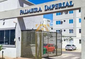 Apartamento 2/4, com 49 m² - 402 norte (acsu ne 50) - condomínio palmeira imperial, palmas/to