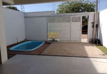 Casa 3/4, sendo 1 suíte, 120 m² - 505 sul (arso 52) - palmas/to