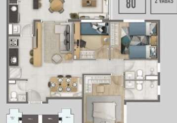 Apartamento com 3 quartos à venda na rua rondonia, 235, aldeia, barueri, 80 m2 por r$ 730.000