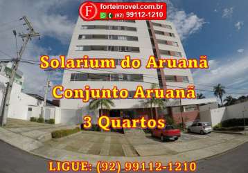 Apartamento condomínio solarium aruanã 3 quartos