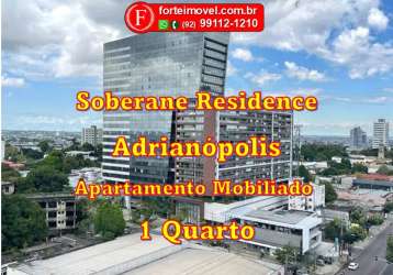 Apartamento mobiliado top no soberane 1 suíte em adrianopolis