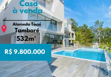 Casa no tamboré com 4 suítes, 532 m²