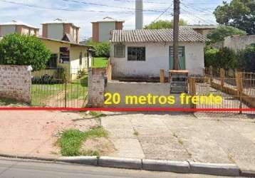 Oportunidade na avenida principal da restinga, com 20 x 59  de profundidade.  ótimo para comércio.   &lt;br&gt;o bairro restinga é considerado o maior e mais populoso bairro de porto alegre, um bairro