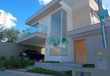 Casa, 200 m² - venda por r$ 1.100.000,00 ou aluguel por r$ 10.000,00/mês - condomínio trilhas do sol - lagoa santa/mg