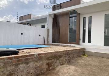 Casa gravatá 3 quartos (1 suíte) pronta para morar, piscina com cascata,  1 vaga