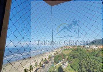 Apartamento lindo frente pro mar, com sacada vista mar, em mongaguá!!