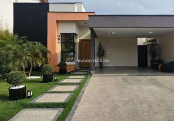 Casa à venda em indaiatuba, chácara areal, com 3 suítes, com 181.18 m², jardim villa romana