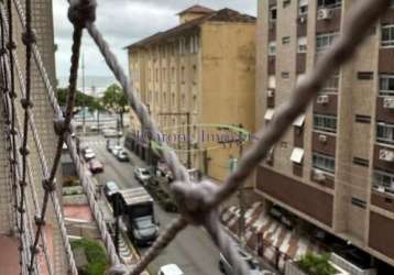 Apartamento vista mar no bairro da pompéia em santos / sp