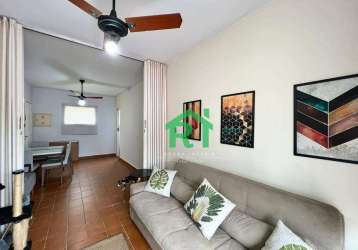 Apartamento com 1 dormitório à venda, 60 m² por r$ 300.000,00 - jardim astúrias - guarujá/sp