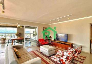 Cobertura duplex, beira mar 4 dormitórios à venda, 234 m² por r$ 1.400.000 - praia da enseada - guarujá/sp