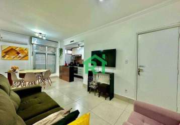 Apartamento reformado, beira mar, 2 dormitórios (1 suíte), 1 vaga, pitangueiras, guarujá/sp.