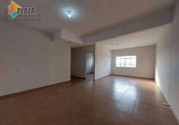 Sala para alugar, 95 m² por r$ 1.600,00/mês - aviação - praia grande/sp