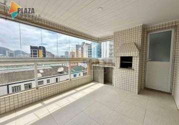 Apartamento com 2 dormitórios para alugar, 104 m² por r$ 4.500,00/mês - boqueirão - praia grande/sp