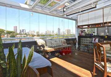 Cobertura com 1 dormitório à venda, 101 m² por r$ 1.675.000,00 - vila madalena - são paulo/sp