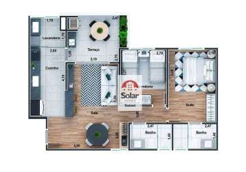 Apartamento com 2 dormitórios à venda, 76m² por r$ 437.000 - vila jaboticabeira - taubaté/sp