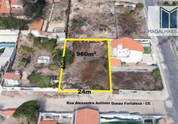 Terreno à venda, 960 m² por r$ 799.000,00 - dunas - fortaleza/ce