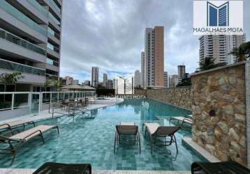 Apartamento com 4 dormitórios à venda, 188 m² por r$ 2.350.000,00 - meireles - fortaleza/ce