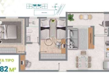 Apartamento com 2 dormitórios à venda, 55 m² por r$ 238.400,00 - morumbi - piracicaba/sp