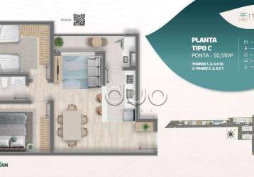 Apartamento com 2 dormitórios à venda, 50 m² por r$ 221.000,00 - potiguar - piracicaba/sp