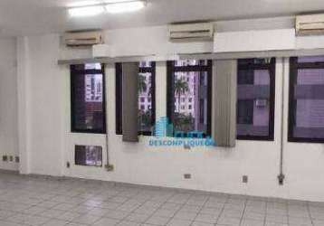 Sala para alugar, 55 m² por r$ 3.500,00/mês - gonzaga - santos/sp