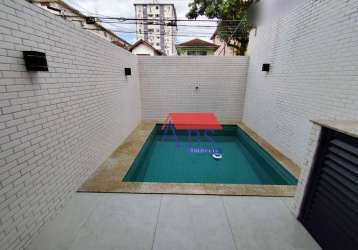 Sobrado com 2 dormitórios à venda, 100 m² por r$ 859.000,00 - campo grande - santos/sp