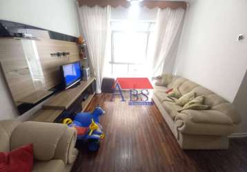 Apartamento com 2 dormitórios à venda, 128 m² por r$ 530.000,00 - pompéia - santos/sp