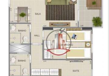 Apartamento com 2 dormitórios à venda, 69 m² por r$ 455.000 - vila assunção - praia grande/sp