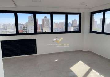 Sala para alugar, 34 m² por r$ 2.400,00/mês - vila assunção - santo andré/sp