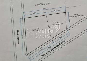 Terreno de esquina - colônia dona luiza - oficinas