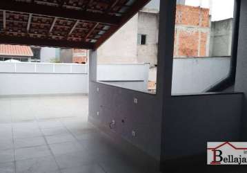 Cobertura com 2 dormitórios à venda, 104 m² - vila helena - santo andré/sp